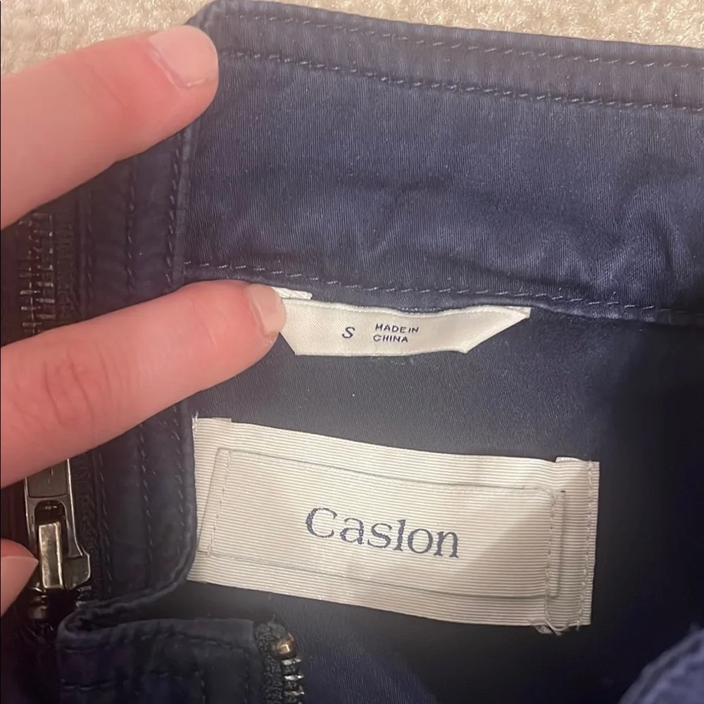 Caslon Blue Military Field Jacket with Fitted Silhouette